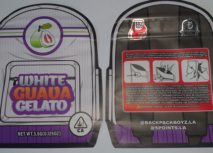 White Guava Backpack Calibag 12.5x10.5cm